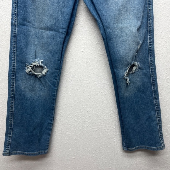 Levi's Strauss High Rise Straight Heritage Distressed Chic Boho Womens Jeans 29 - Picture 6 of 13